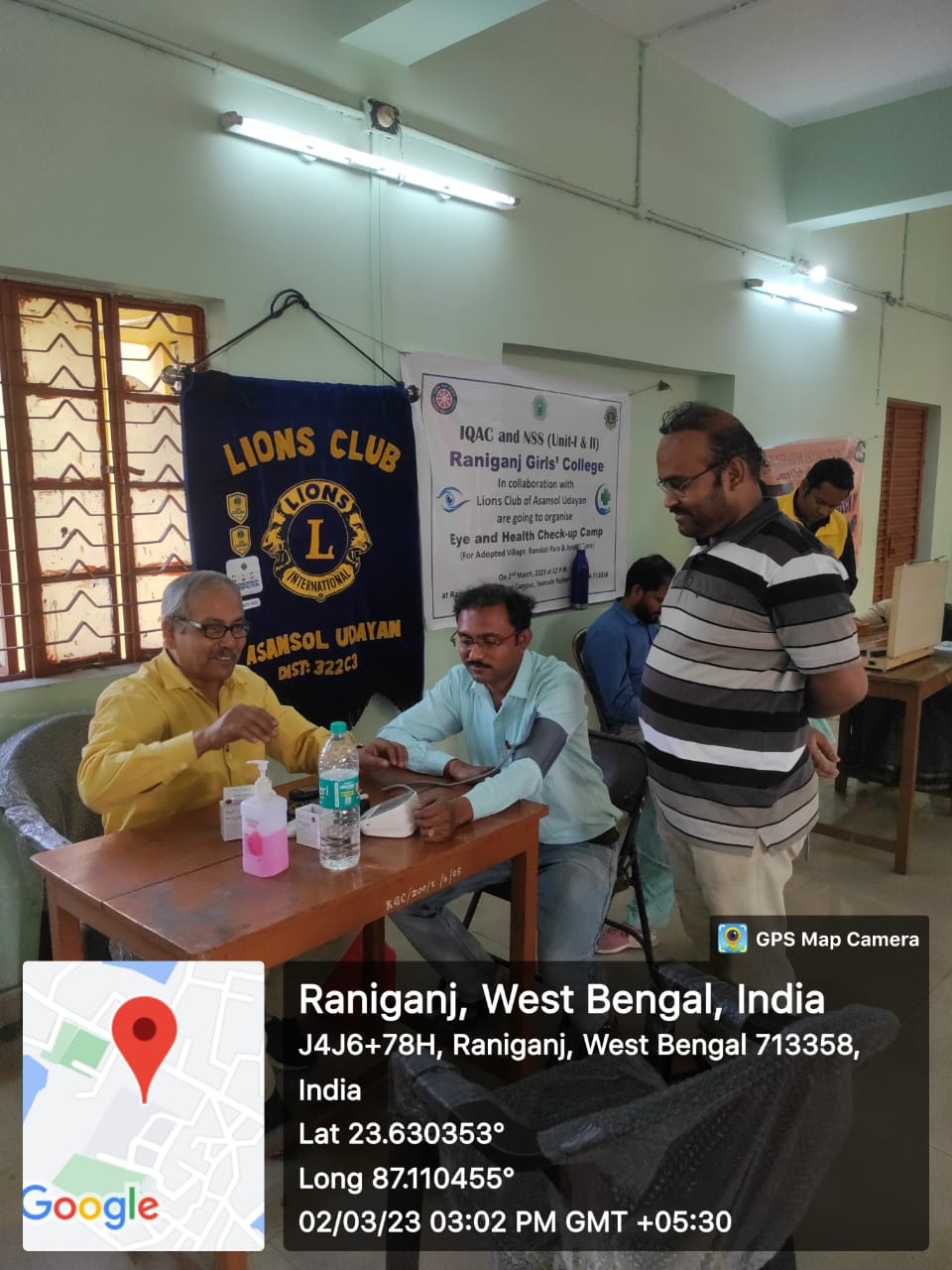Health Check up camp organised by IQAC and NSS Unit I & II Raniganj Girls' College